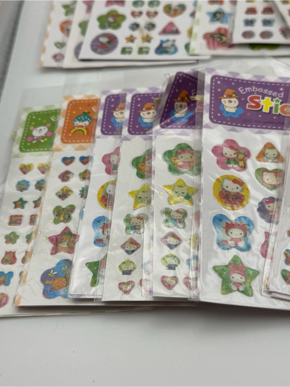 Assorted Embossed Sticker Sheets - Multicolor